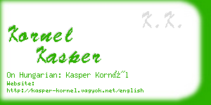 kornel kasper business card